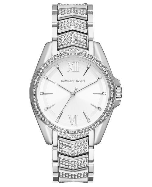 Michael Kors Women's Whitney Stainless Steel Pave Bracelet Watch 38mm & Reviews - Watches - Jewel... | Macys (US)