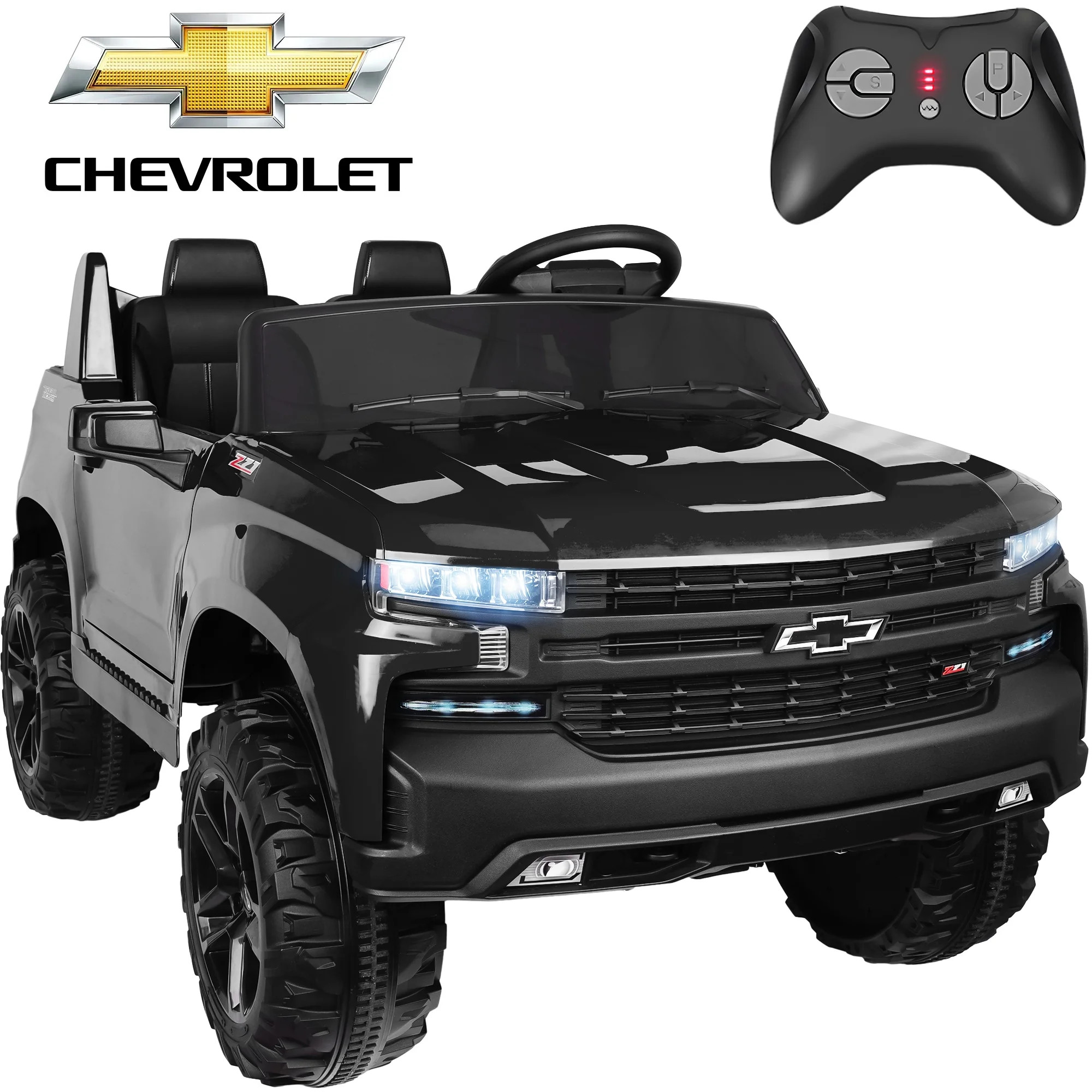 Chevrolet Silverado 24V Powered Ride on Cars for Kids, Extra large Real 2 Seat Ride on Toys with ... | Walmart (US)