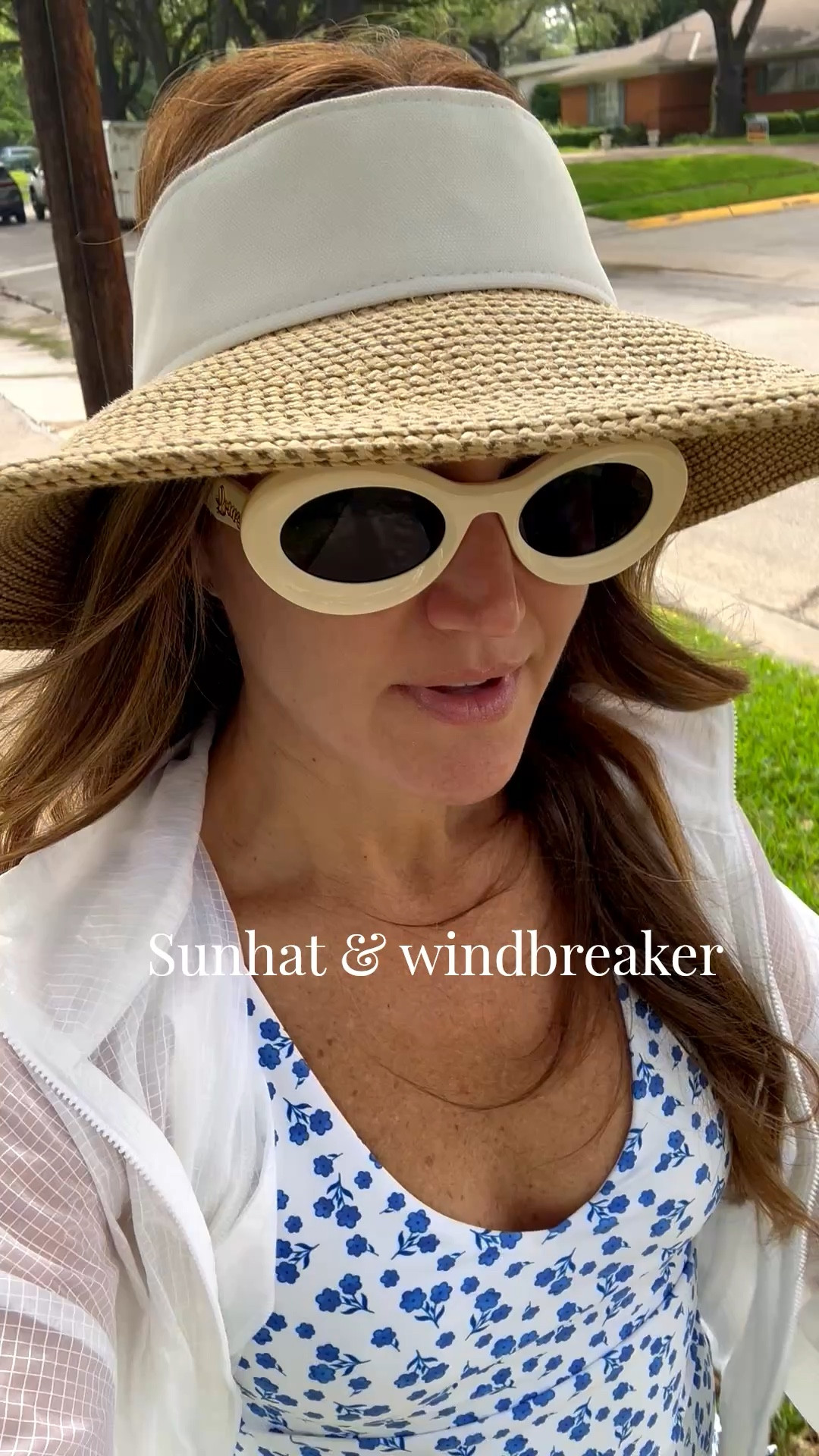 Sunhat and windbreaker I live in 

#LTKActive #LTKOver40