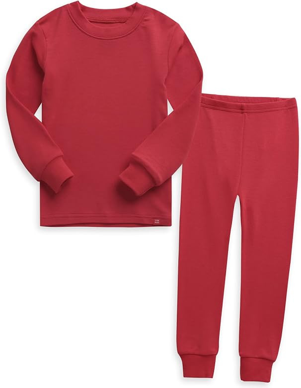 VAENAIT BABY 12M-12Y Toddler Kids Girls Boys Soft Comfy Modal Tencel Solid Raglan Sleepwear Pajam... | Amazon (US)