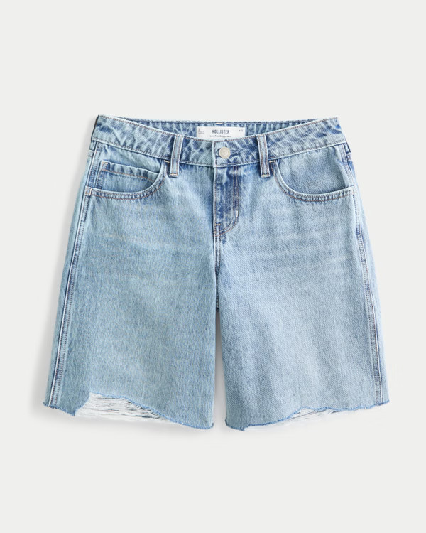 Low-Rise Light Wash Baggy Jort | Hollister (US)