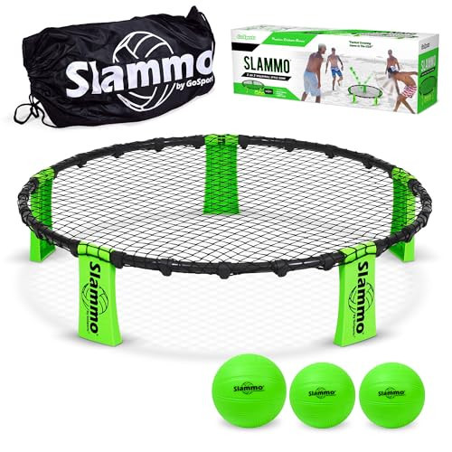 GoSports Slammo Game Set (Includes 3 Balls, Carrying Case and Rules) - Outdoor Lawn, Beach & Tailgating Roundnet Game for Kids, Teens & Adults | Amazon (US)