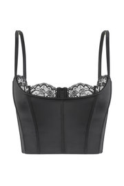 Lake Lace Cami Crop Top - Black | MESHKI US