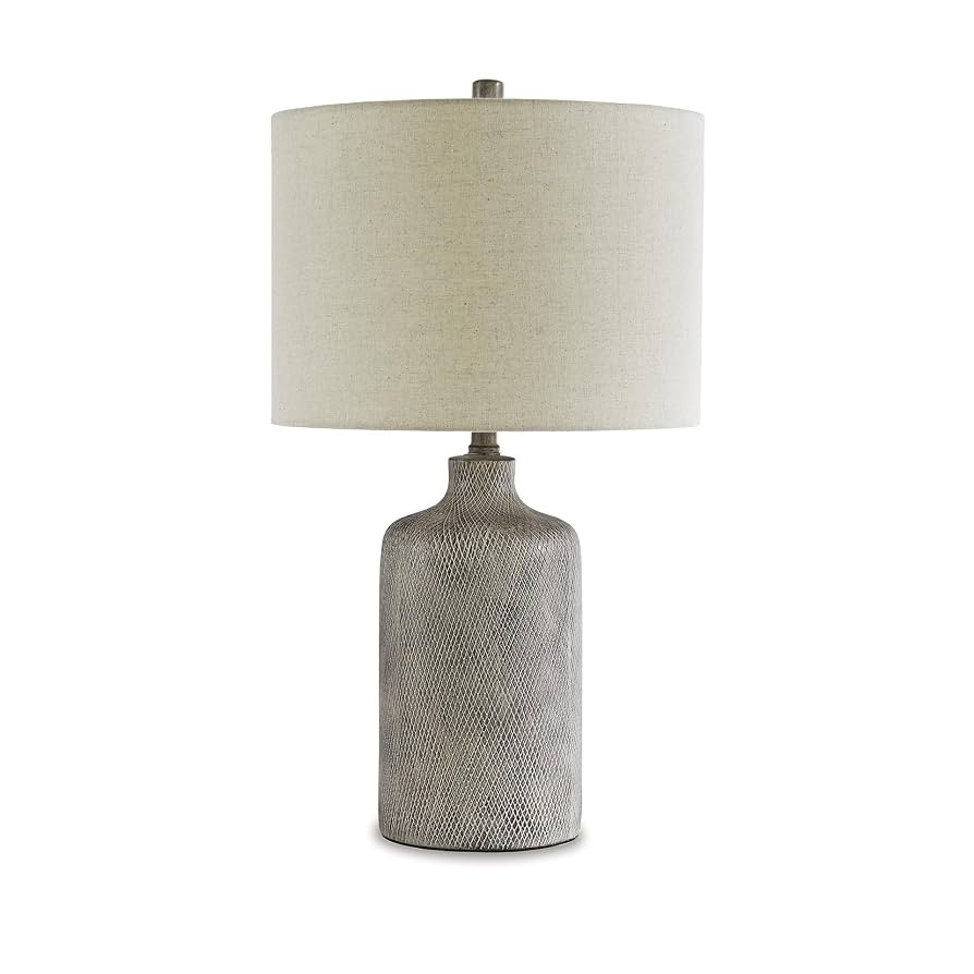 Signature Design by Ashley Linus Modern 25" Ceramic Table Lamp, Natural Stone Finish | Amazon (US)