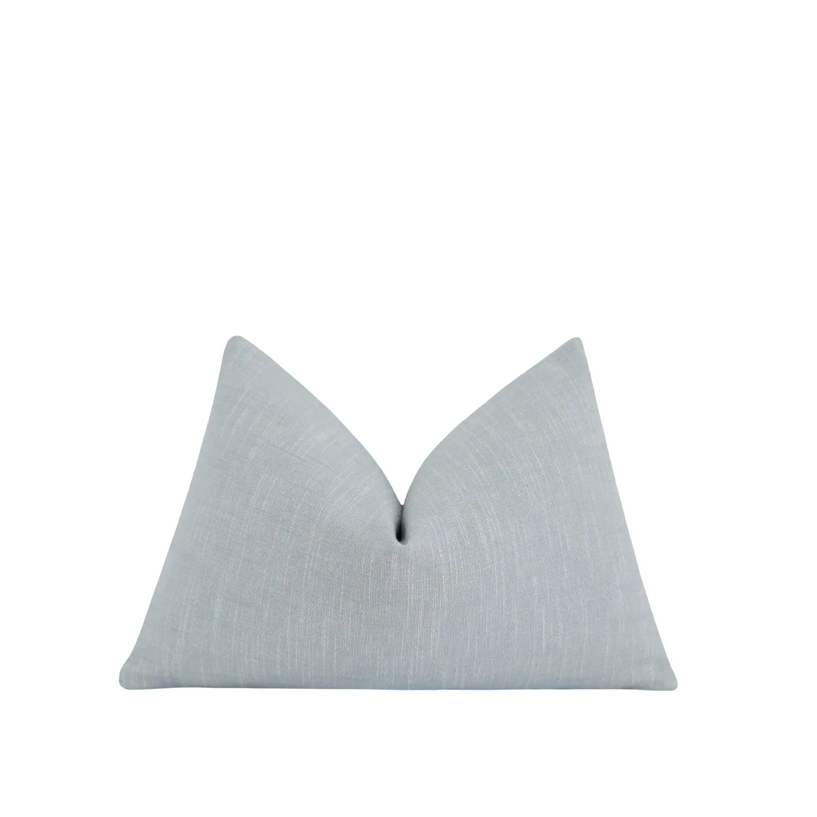 Stylish Woven Linen Blend Pillow Cover in Mist Blue • Coastal Decorative Throw Pillow for Moder... | Etsy (US)