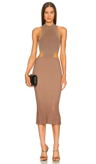 x REVOLVE Lenora Dress in Brown | Revolve Clothing (Global)