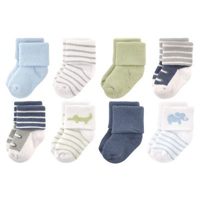 Luvable Friends Baby Boy Newborn and Baby Terry Socks, Safari, 0-6 Months | Target