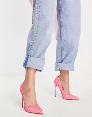 ASOS DESIGN Passion stiletto pumps in pink print | ASOS (Global)