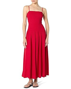 The Drop Womens Florencia Smocked Bodice Linen Maxi Dress | Amazon (US)