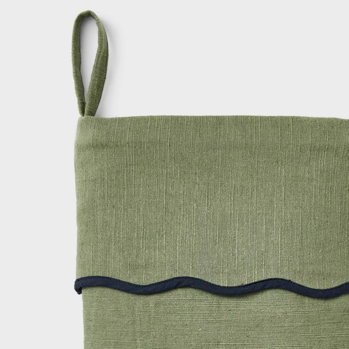 Scallop Christmas Stocking Green - Threshold™ designed with Studio McGee | Target