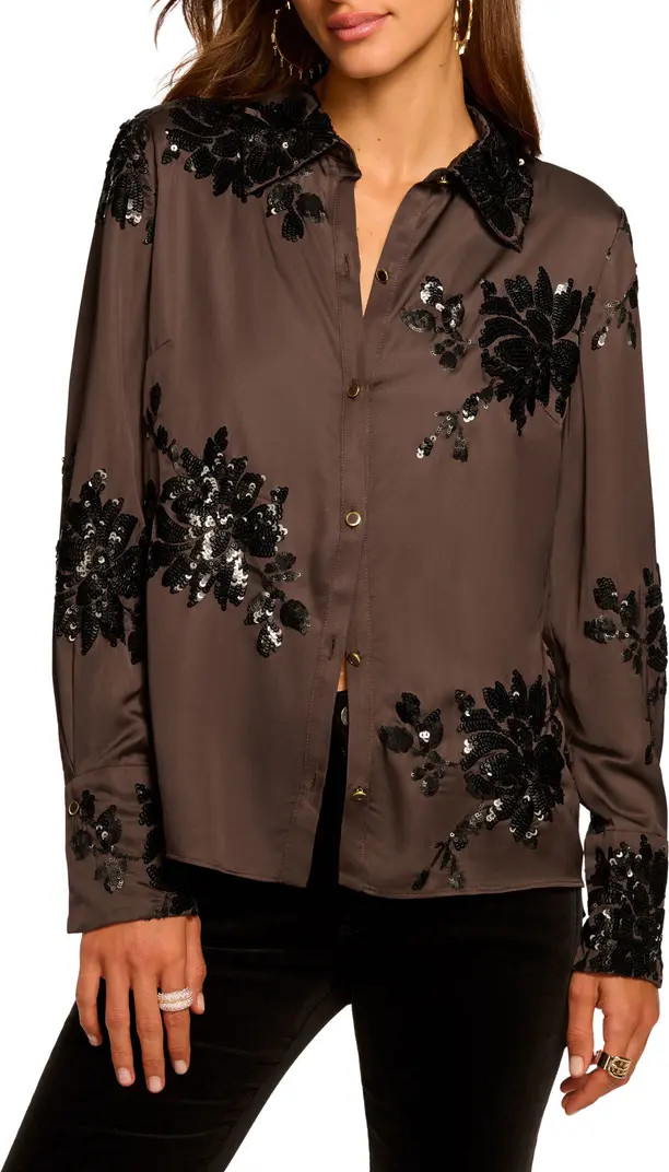 Ramy Brook Sara Sequin Button-Up Shirt | Nordstrom | Nordstrom