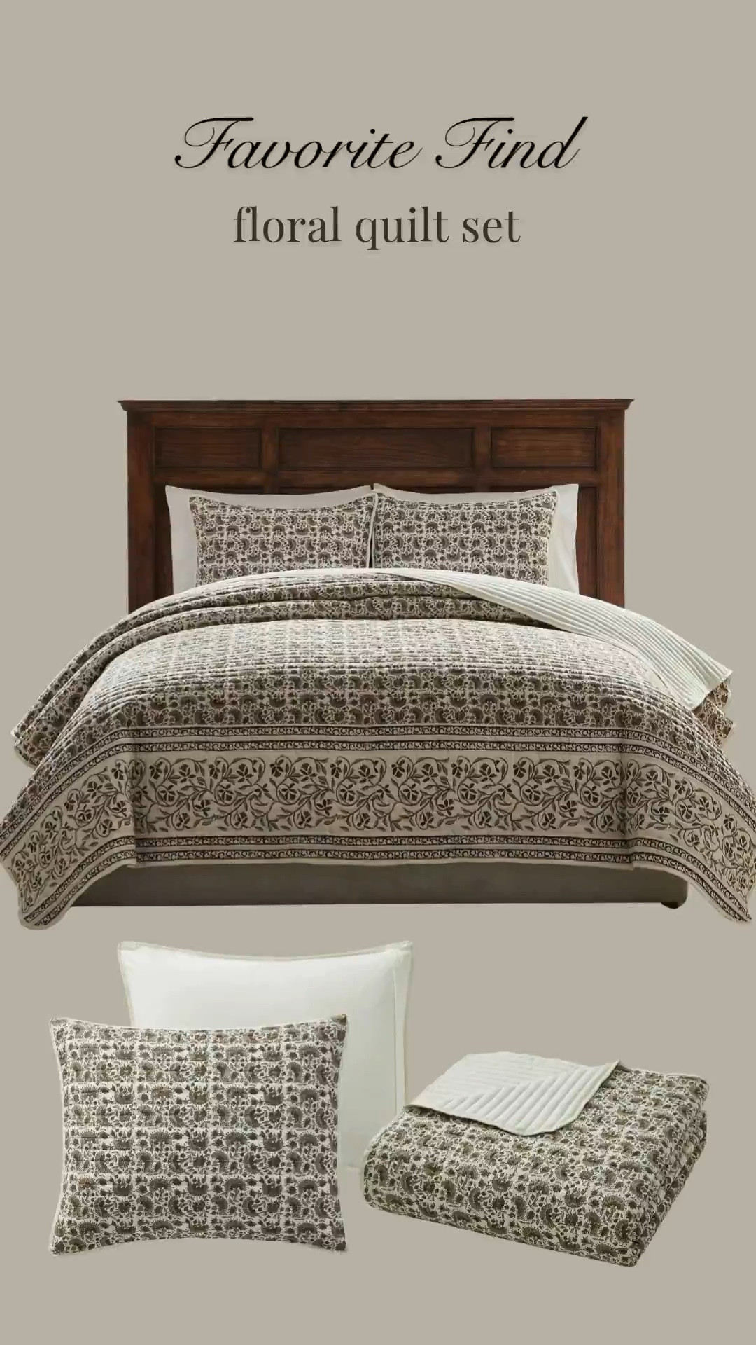 Perfect for a guest room or primary bedroom - this budget friendly, floral quilt set couldn't be prettier! cottage core, modern organic, modern farmhouse, vintage modern, Walmart #LTKStyleTip

#LTKHome #LTKFindsUnder100 #LTKSeasonal