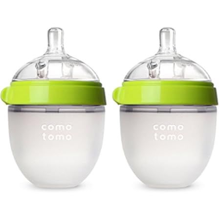 Comotomo Baby Bottle, Green, 5 Ounce (2 Count) | Amazon (US)