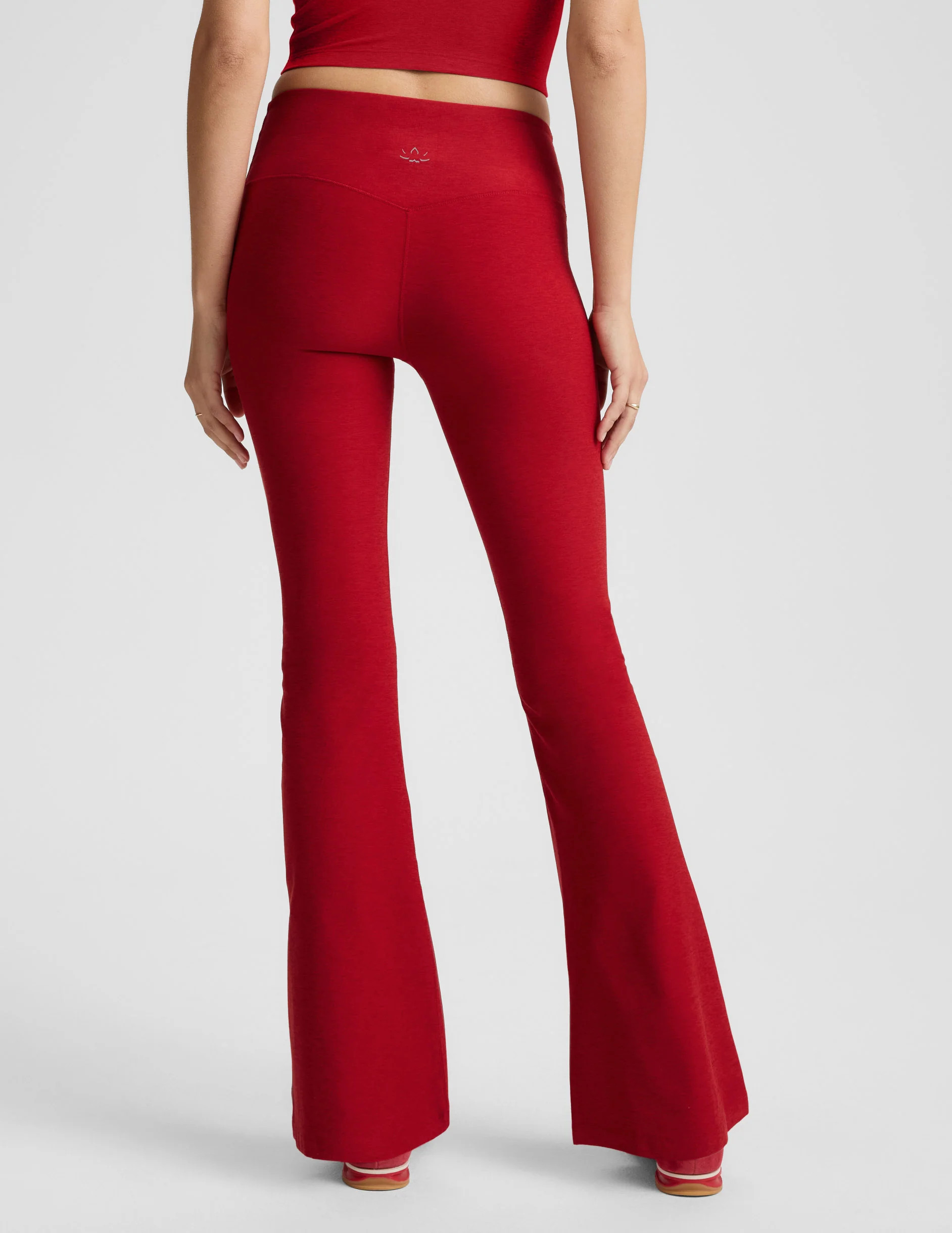 Women's Mid-Rise Bootcut Spacedye Pant - Holly Red Heather | Beyond Yoga | Beyond Yoga