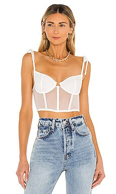 KAT THE LABEL Femme Bustier in White from Revolve.com | Revolve Clothing (Global)