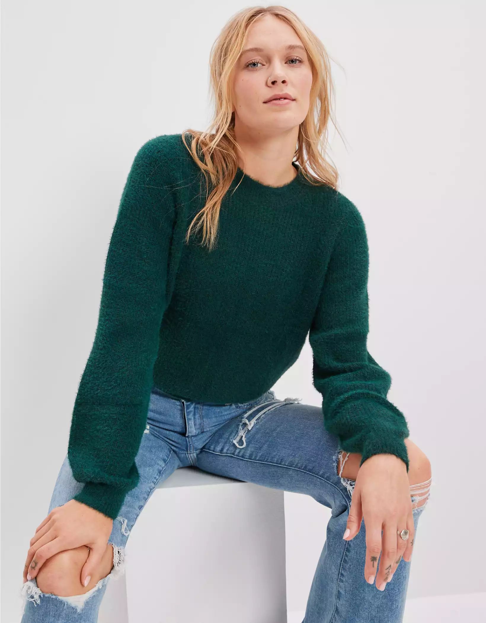 AE Backless Bow Sweater | American Eagle Outfitters (US & CA)