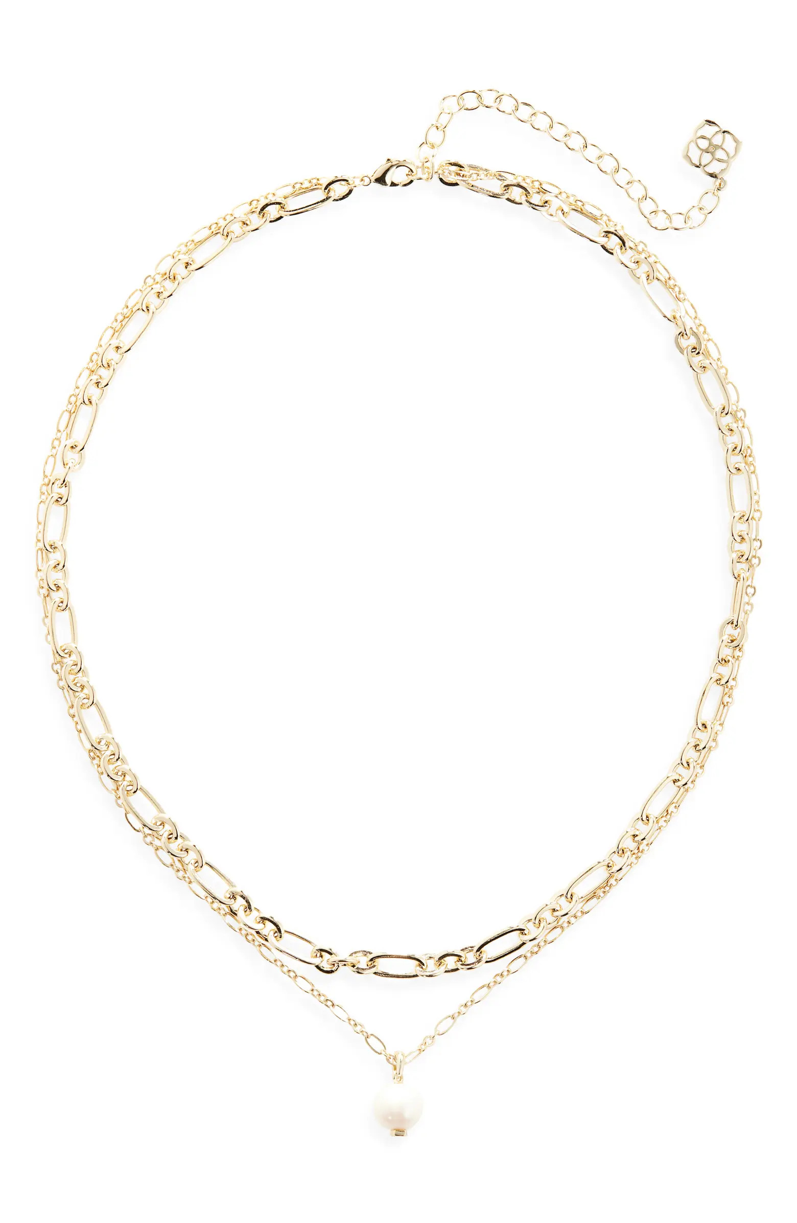 Kendra Scott Ashton Layered Freshwater Pearl Pendant Necklace | Nordstrom | Nordstrom