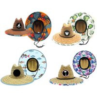 Baby Infant Custom Name Logo Patch Straw Lifeguard Hat Sun Beach Summer Pineapple Palm Boys Girls Fl | Etsy (US)