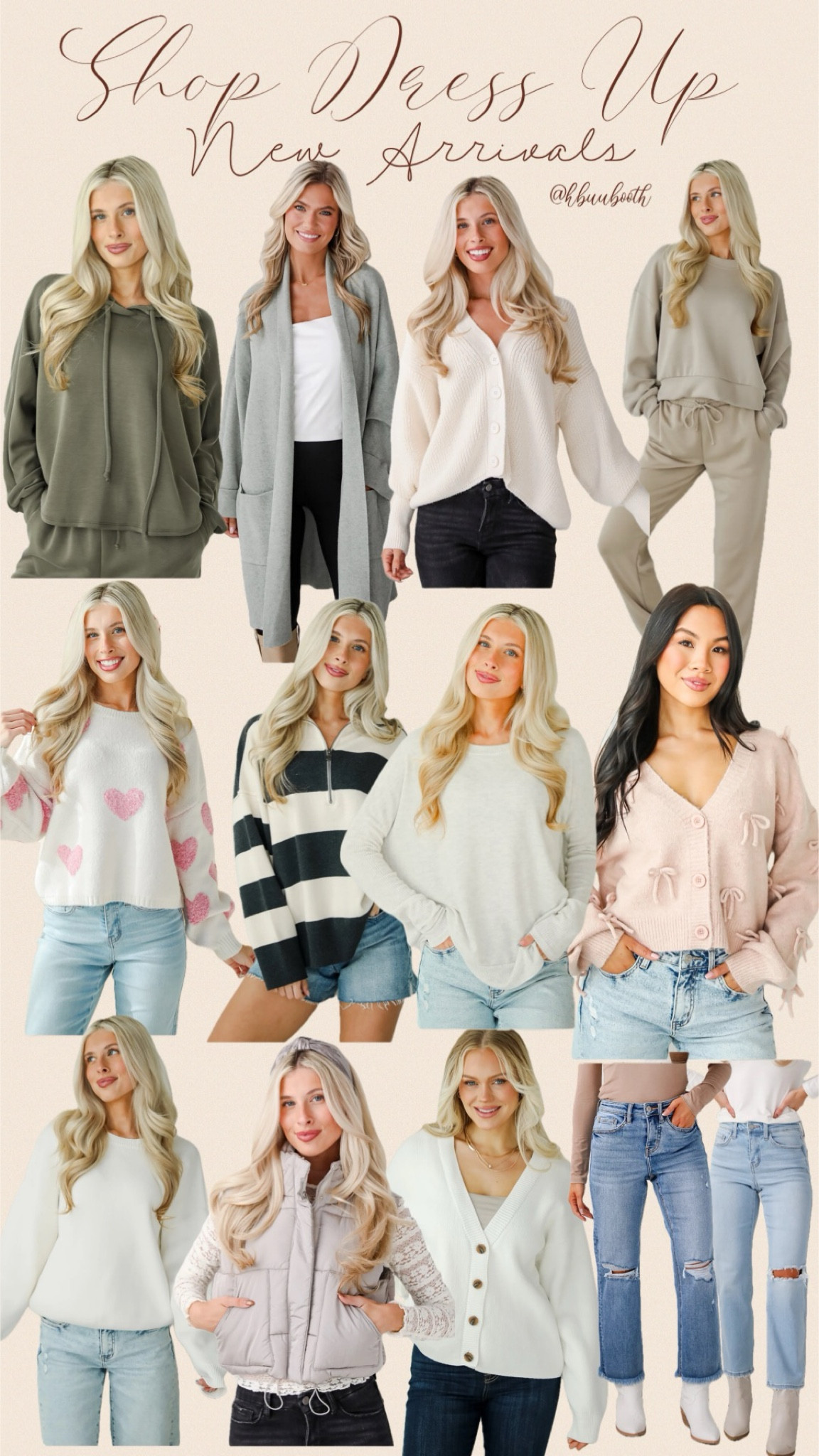 New winter arrivals at Shop Dress Up
Casual tops 
Jeans
Cardigans
Comfy style 

#LTKFindsUnder100 #LTKStyleTip #LTKFindsUnder50