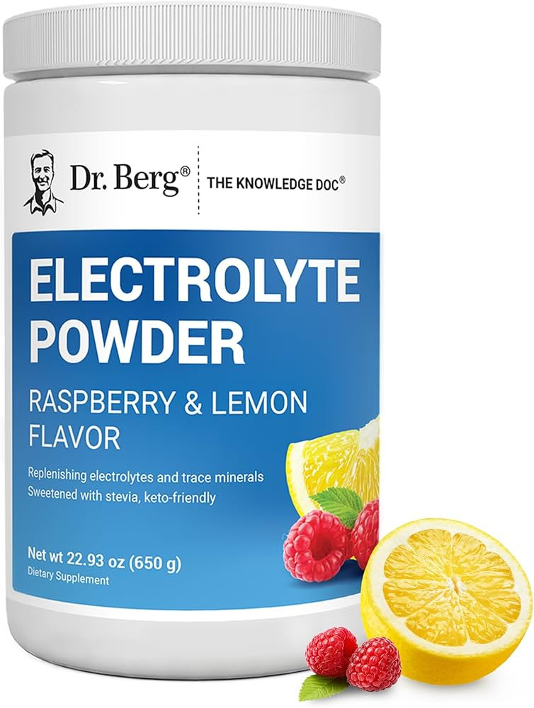 Dr. Berg Zero Sugar Hydration Keto Electrolyte Powder - Enhanced w/ 1000 mg of Potassium & Real P... | Amazon (US)