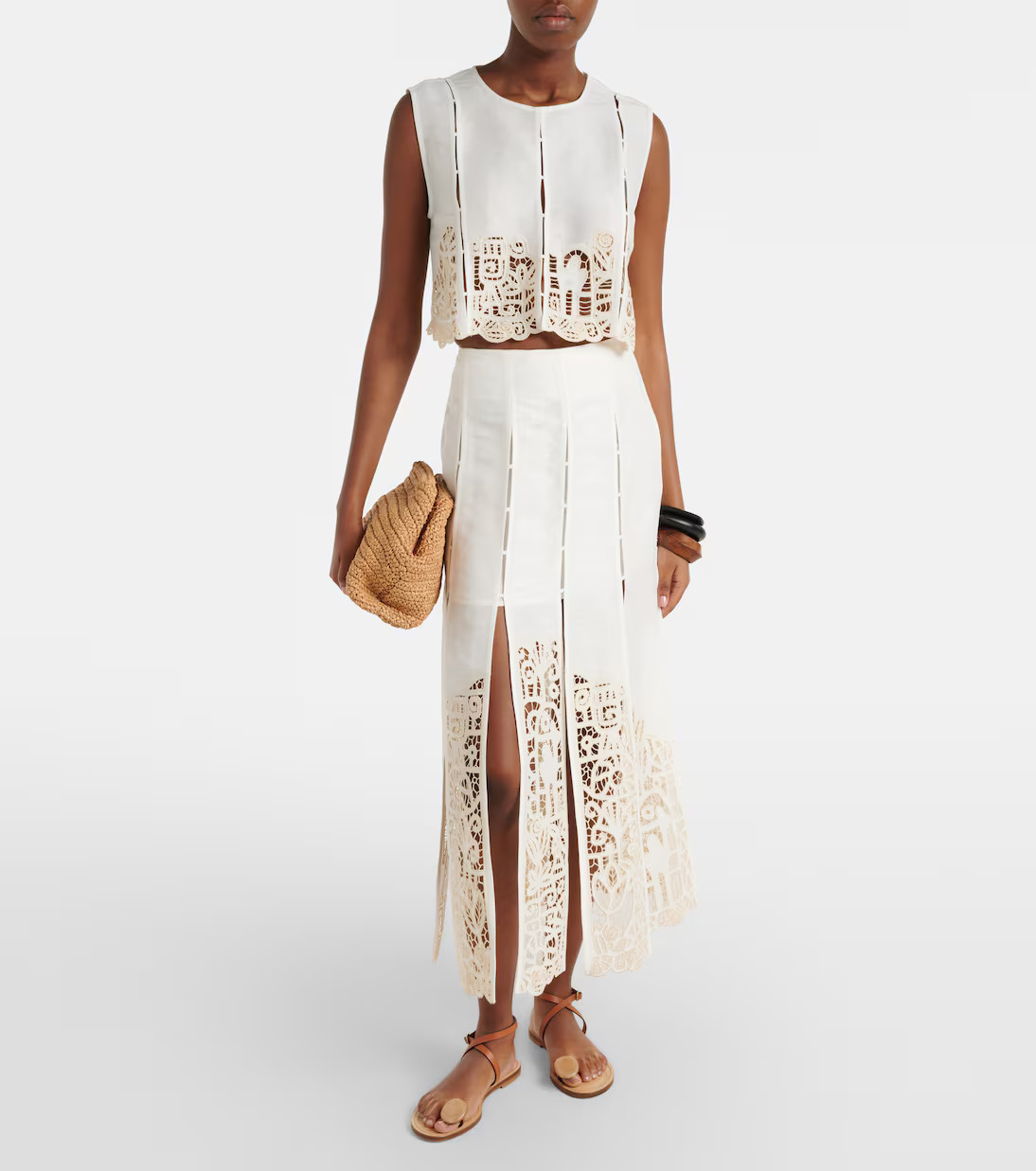 Rosemary linen-blend midi skirt | Mytheresa (US/CA)