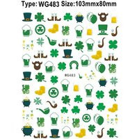 Happy St Patrick's Day Nail Decals Stickers Parade Shamrock Leprechaun Beer Gold Flag 3D Sticker Wgseries | Etsy (US)