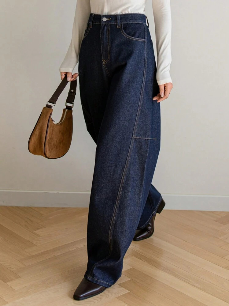 Dazy-Less Women's Loose Straight Casual Jeans | SHEIN