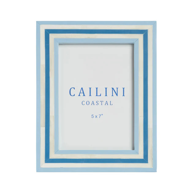Nantucket Stripe Bone Photo Frame | Cailini Coastal