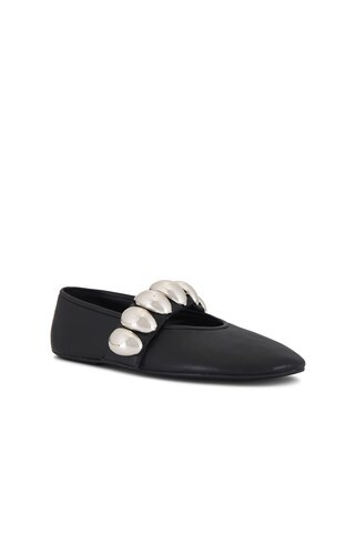 Jeffrey Campbell Ballet Flats in Black Silver from Revolve.com | Revolve Clothing (Global)