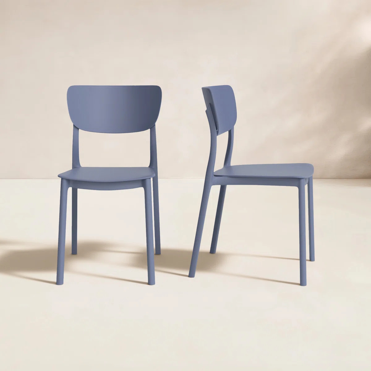Farrah Outdoor Stacking Dining Side Chair (Set of 2) | Wayfair North America