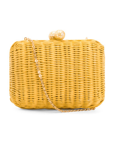 Grace Wicker Straw Clutch | TJ Maxx