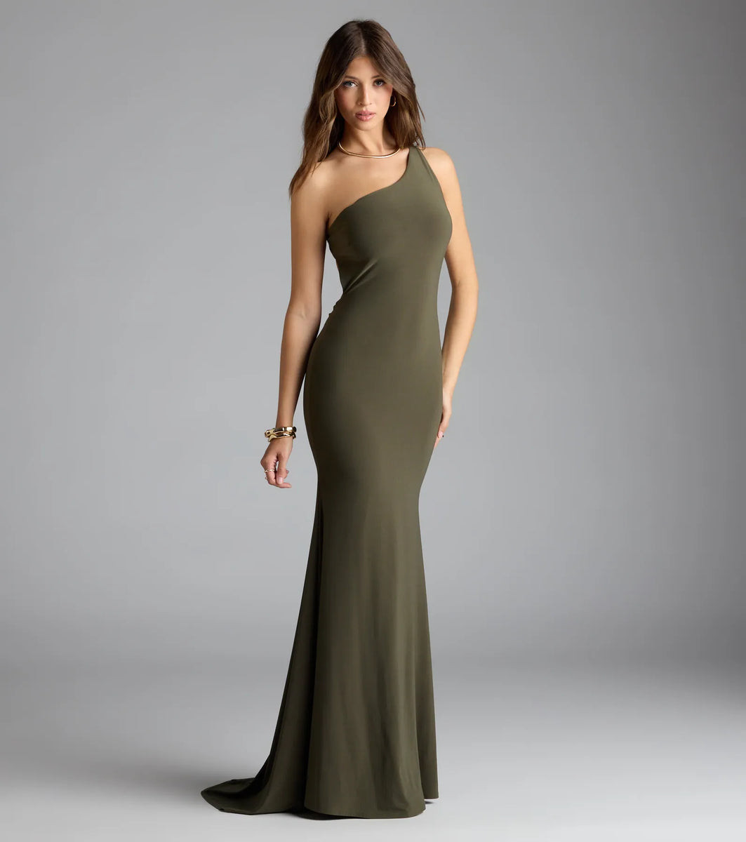 Willow One-Shoulder Mermaid Formal Dress | Windsor Stores