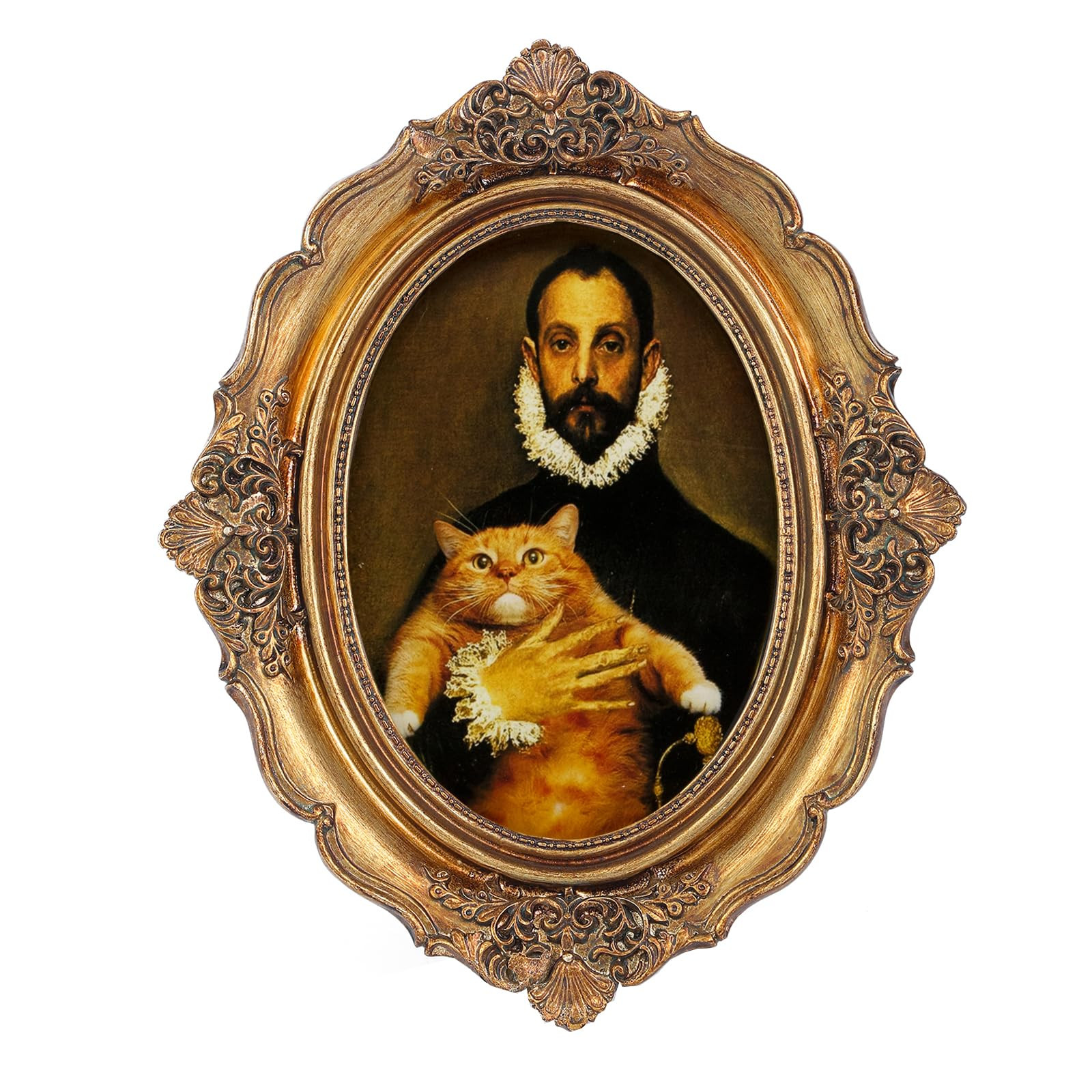 SIKOO Antique Picture Frame 4x6 Oval Picture frame Tabletop and Wall Mount Display Vintage Wall D... | Amazon (US)