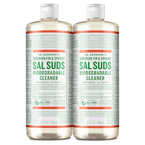 Dr. Bronner's - Sal Suds Biodegradable Cleaner (32 oz, 2-pack) - All-Purpose Cleaner, Pine Cleaner for Floors, Laundry and Dishes, Concentrated, Cuts Grease and Dirt, Powerful Cleaner | Amazon (US)