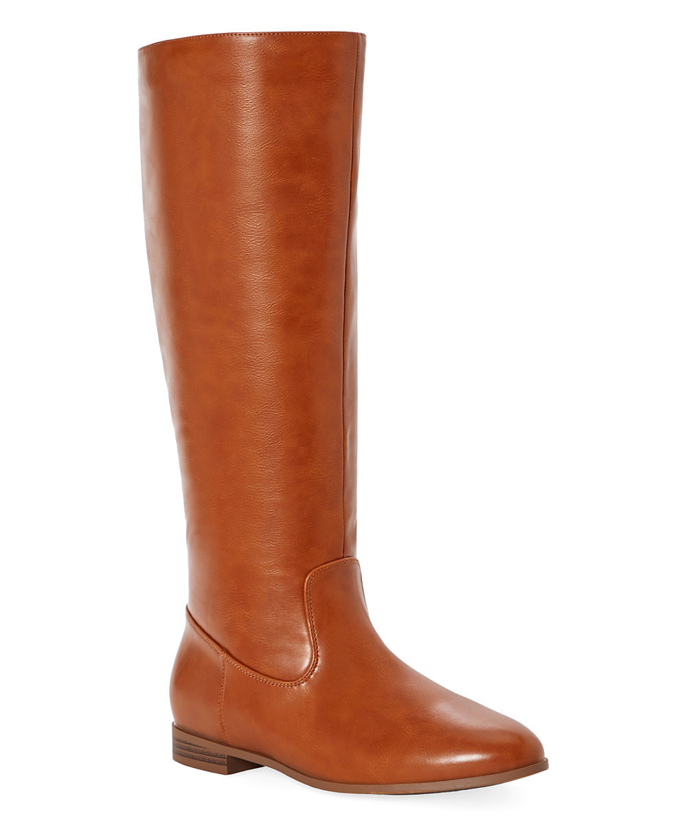 JustFab Women's Casual boots COGNAC - Cognac Hollye Boot - Women | Zulily