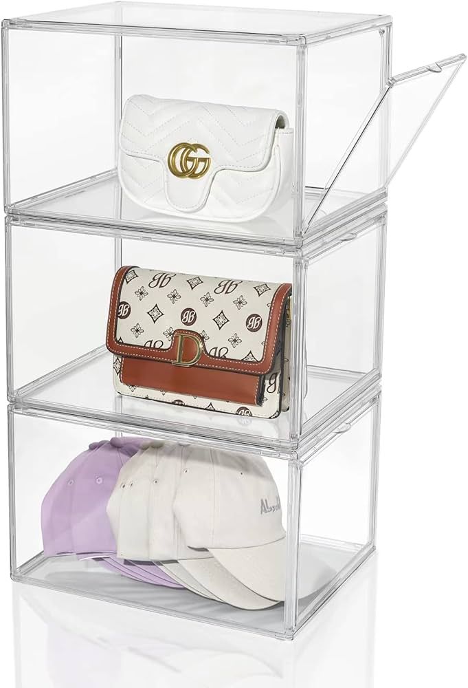 ZLLZUU Purse and Handbag Storage Organizer for Closet, Clear Acrylic Display Case for Collectibles,  | Amazon (US)