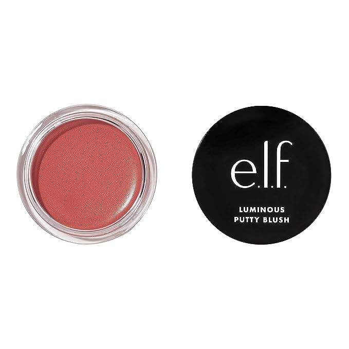 e.l.f. Luminous Putty Blush, Putty-to-Powder, Buildable Blush With A Subtle Shimmer Finish, Highl... | Amazon (US)