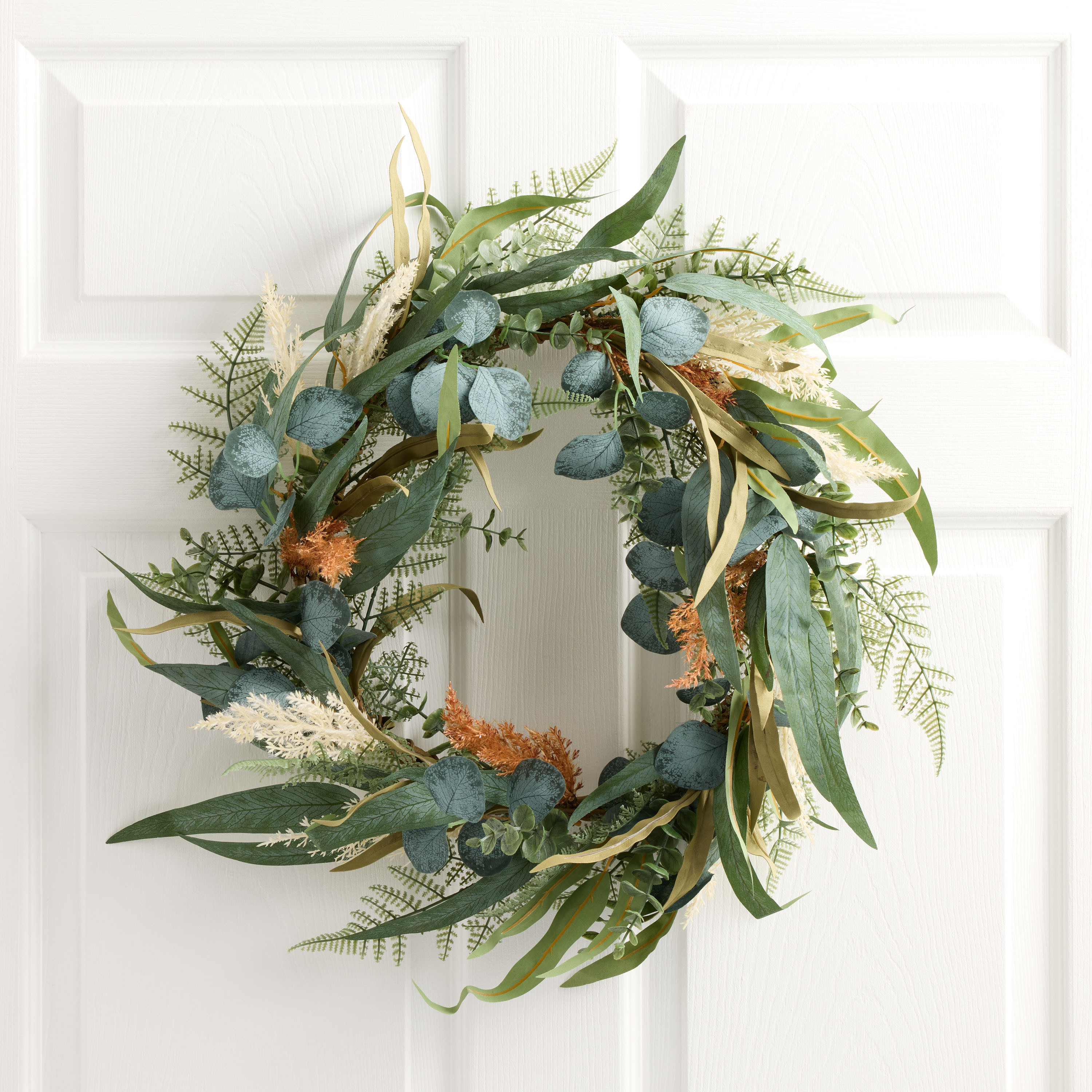 Faux Mixed Eucalyptus and Fern Wreath | World Market