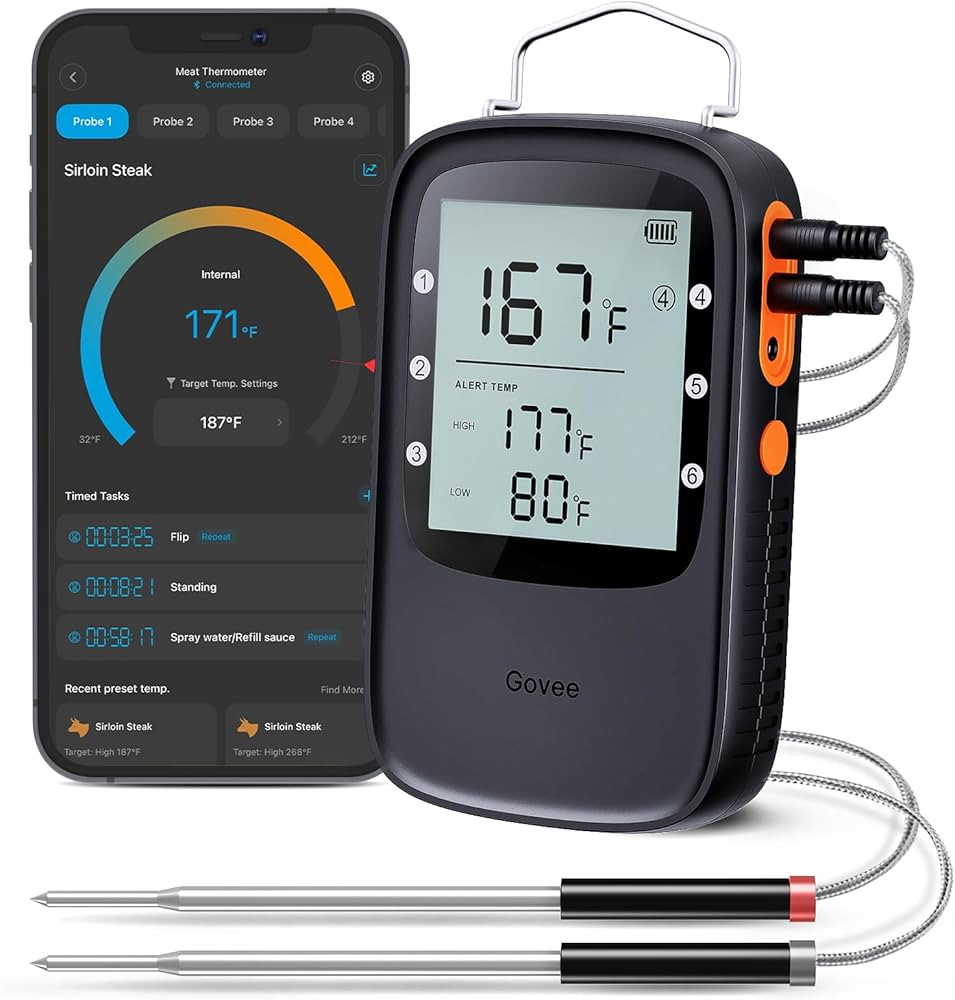 Govee Bluetooth Meat Thermometer, Wireless Meat Thermometer for Smoker Oven, Digital Grill Thermo... | Amazon (US)