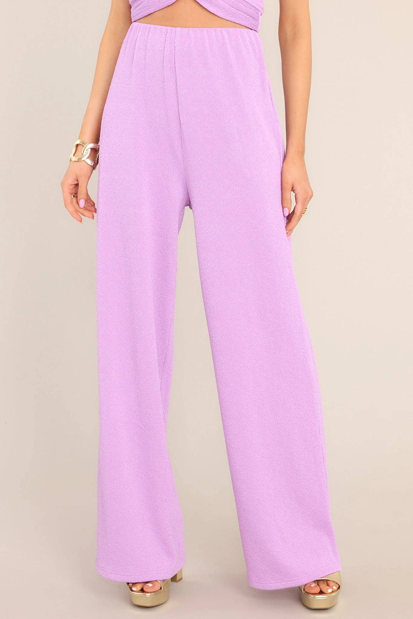 MINKPINK Unity Ring Textured Lilac Pants | Red Dress