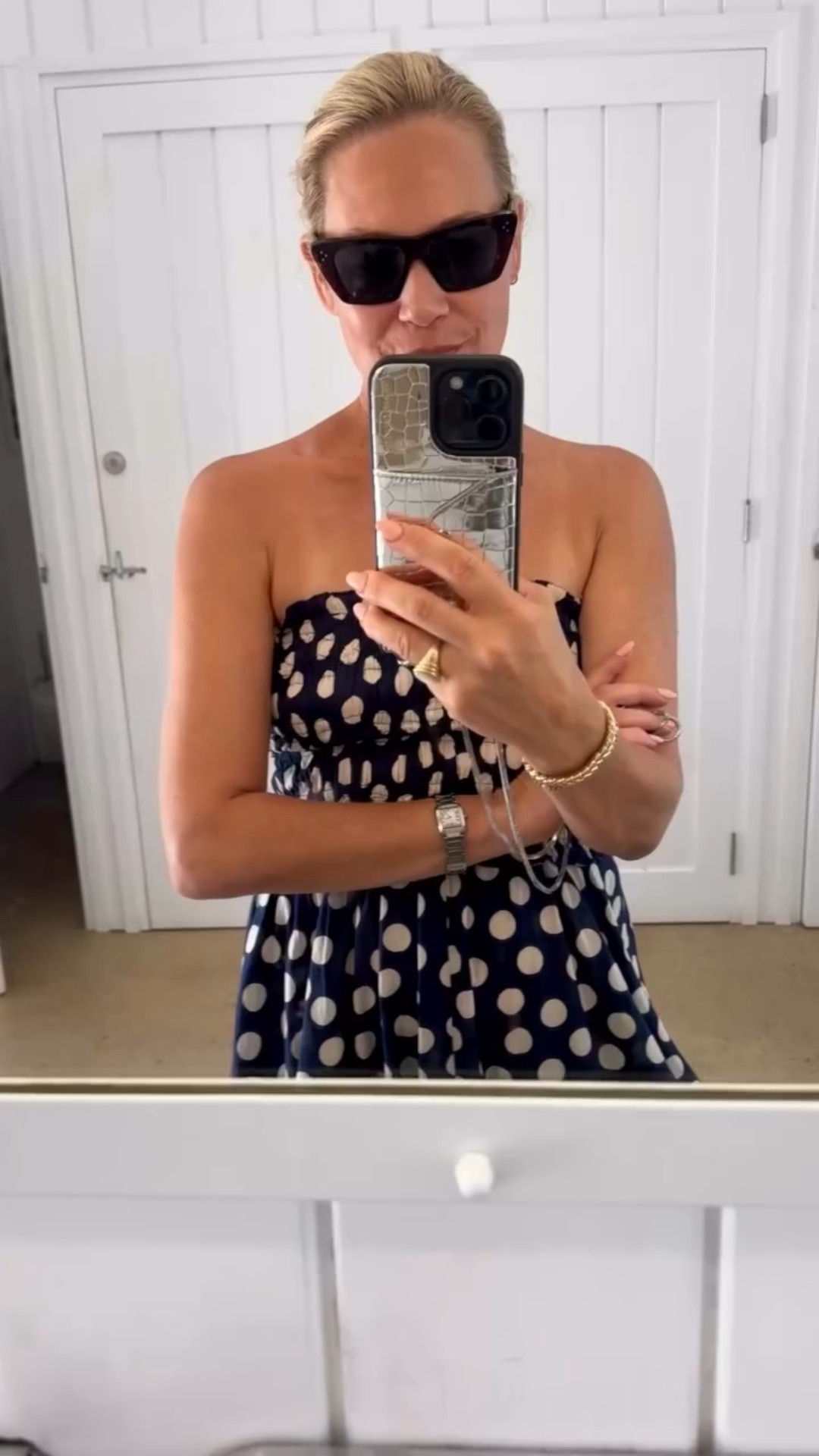 The absolute best thing I took on holiday was…

This new phone case from @bandolierstyle #bandolierstyle 

It’s called the Gia and it comes in silver and gold embossed leather with a super cool slinky disco chain 🪩 which was so easy to style and went perfectly with all my holiday fits.

It is the best hands free travel companion and I didn’t need my wallet or even a handbag on most days because I had my cards and some cash tucked away in the outside pocket of the phone case. 

I took it on the plane, trains, to a festival (perfect for getting those last minute videos as it was hands free and within quick reach at all times), to the beach, to an art gallery, walking around old town Mahón in menorca and more. 

I got so many compliments on this phone case and as a long time Bandolier fan I have to say this is one of my favorite cases they have ever done as it’s a bit dressier and can be styled up or down. The snake chain is also super cool and can be easily clipped on or off. 

I will link this case (the Gia) and a few more of the new styles for you on my @shop.ltk.

Thank you @bandolierstyle #bandolierstyle #ad #partner 

Comment SHOP and I will DM you the link directly #shopltk #ltkit #ltkcreator