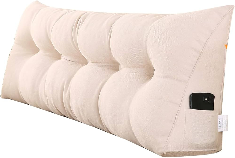 SAMTY Triangular Wedge Pillow headboard Full Size for Couch Large headboard Pillow with Removable... | Amazon (US)