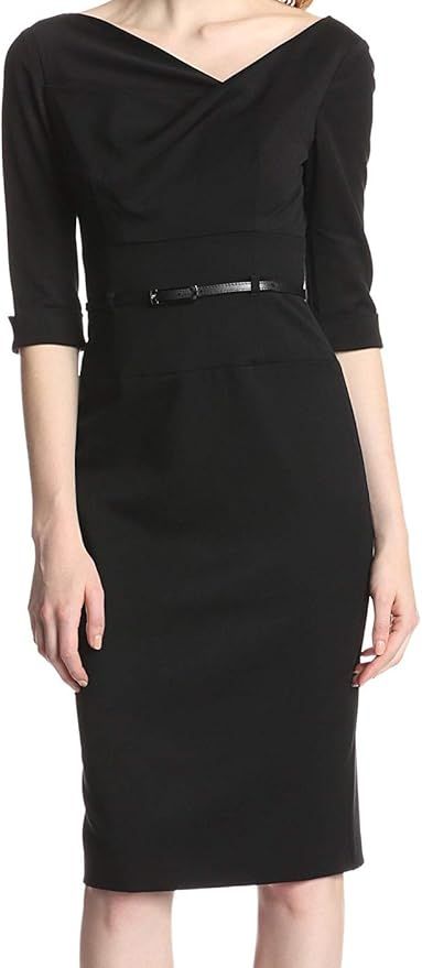 Black Halo Women's 3/4 Sleeve Jackie O Dress | Amazon (US)