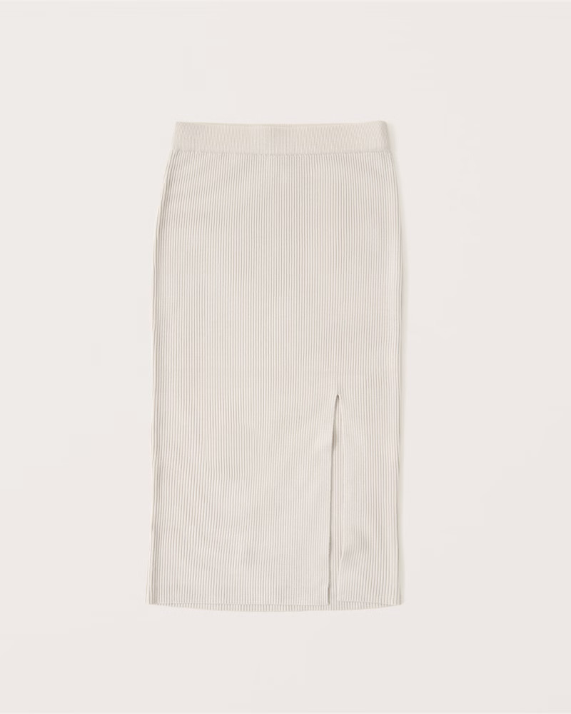 Abercrombie Ribbed Midi Skirt | Abercrombie & Fitch (US)