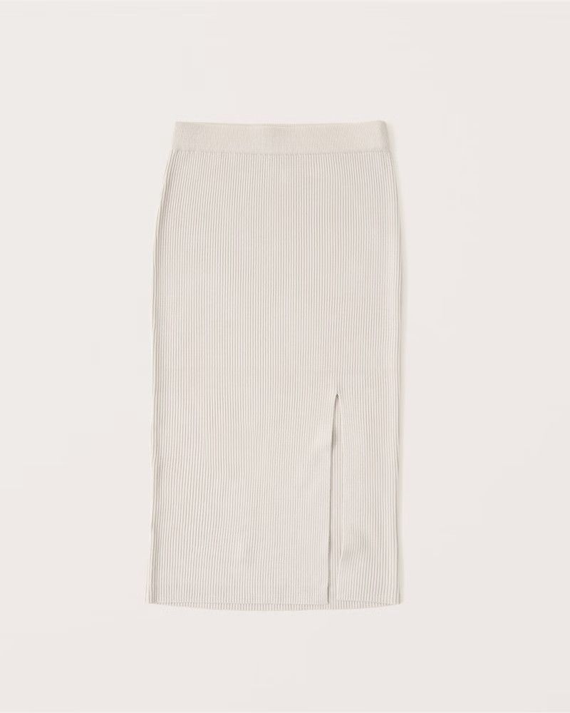 Abercrombie Ribbed Midi Skirt | Abercrombie & Fitch (US)