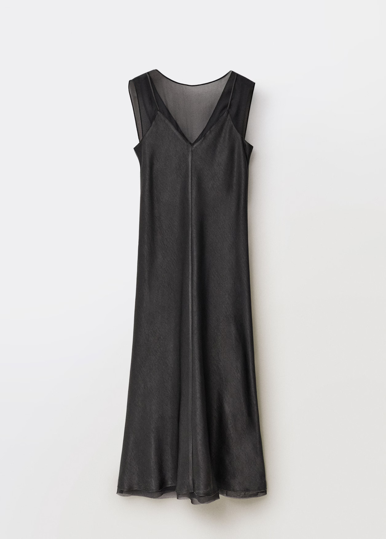 Contrasting satin dress - Women | MANGO United Kingdom | MANGO (UK)