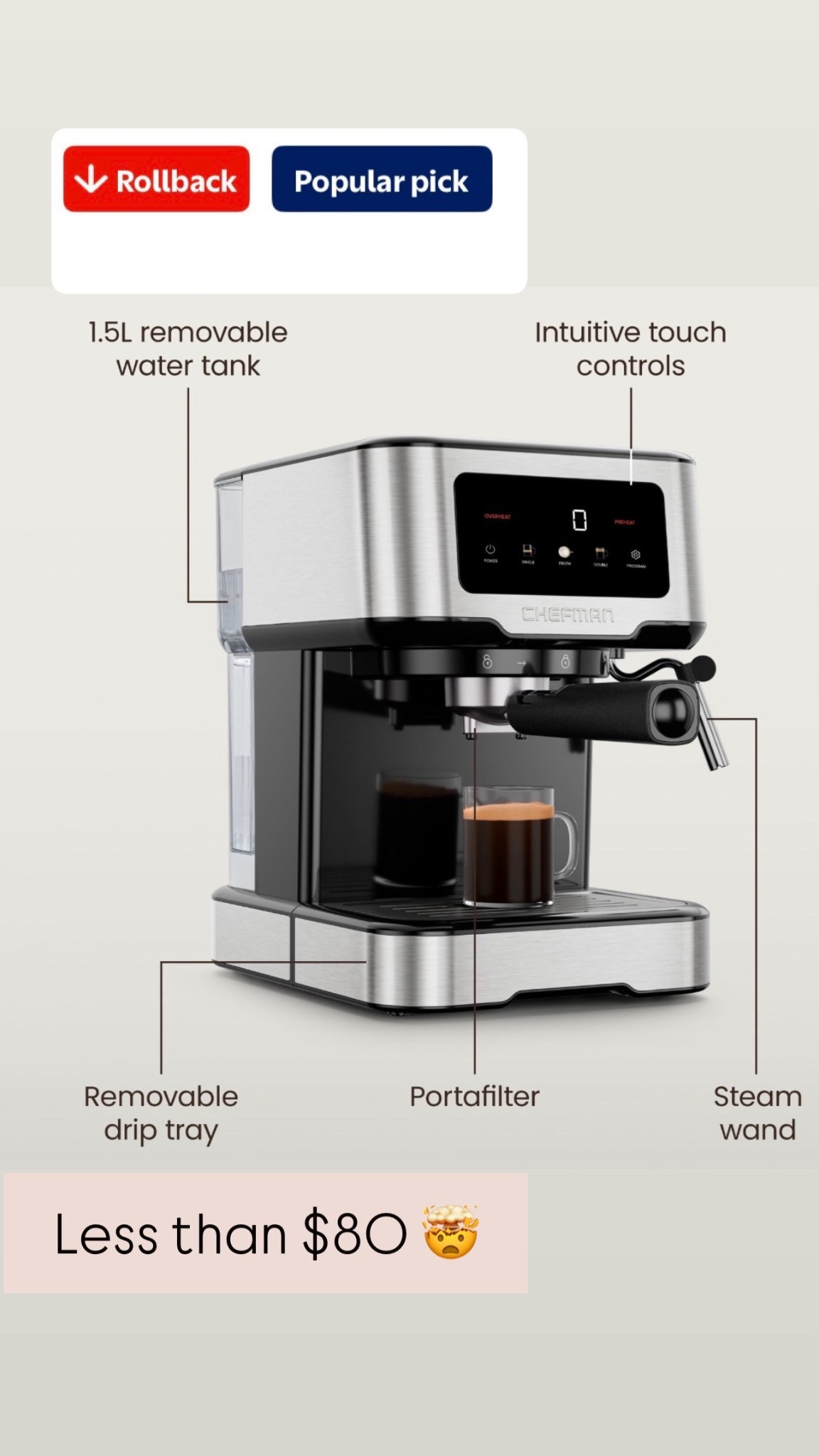 Highly rated espresso machine under $100 that makes café-style drinks at home without the high price tag. Perfect for lattes, cappuccinos, and everyday espresso on a budget.

under $100 espresso machine, affordable espresso maker, budget espresso machine, best espresso machine under 100 dollars, highly rated espresso machine, home espresso machine budget, cheap espresso maker that works, beginner espresso machine, small espresso machine for home, latte and cappuccino maker under 100, coffee bar essentials, gift idea for coffee lovers, kitchen appliance deal, espresso machine sale, compact espresso maker, starter espresso machine, amazon espresso machine under 100, viral espresso machine budget find

#LTKGiftGuide #LTKHoliday #LTKSaleAlert