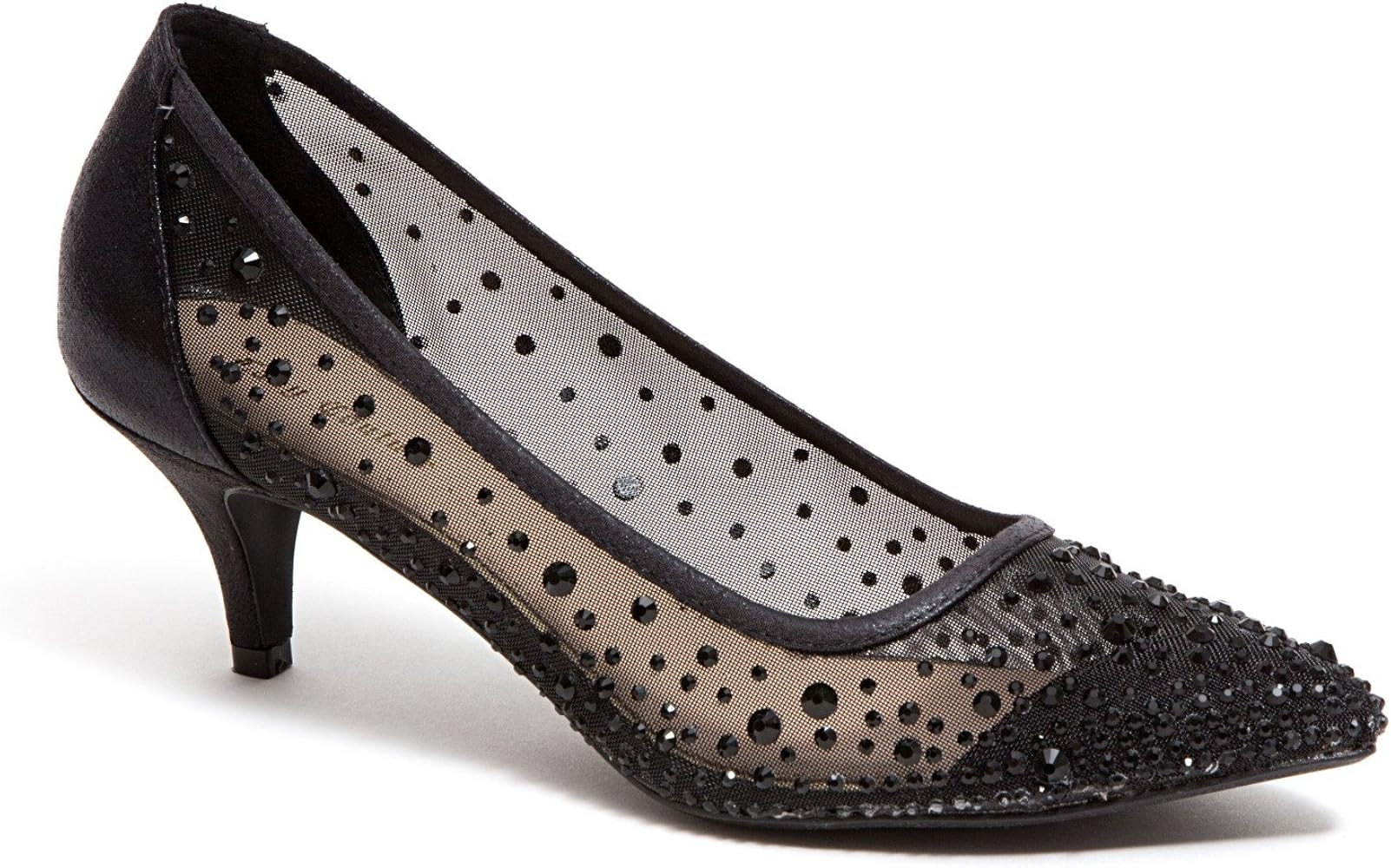 Lady Couture Rhinestone Mesh Dressy Shoes, Silk | Amazon (US)