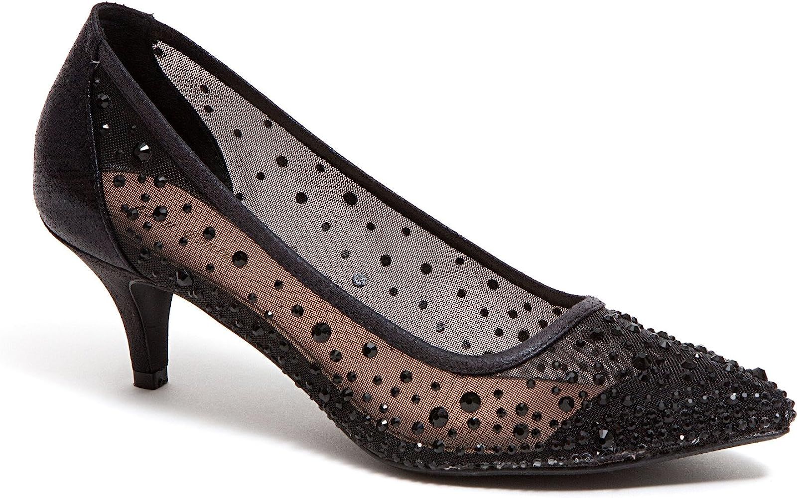 Lady Couture Rhinestone Mesh Dressy Shoes, Silk | Amazon (US)