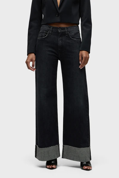 Jodie Wide Leg Petite Jean w/ Cuff | Hudson Jeans